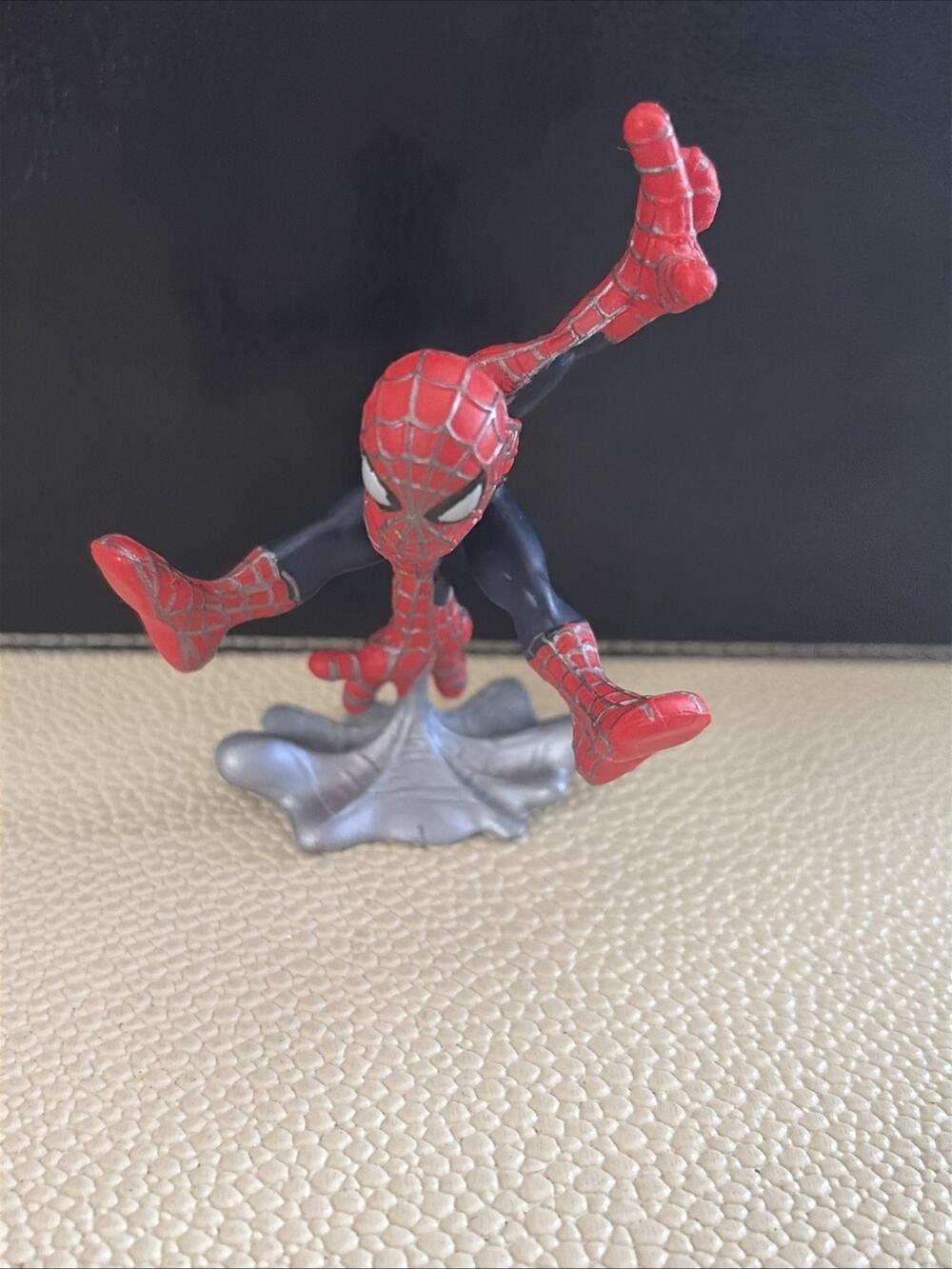 MARVEL COMICS SPIDER-MAN 2006 HASBRO SUPER HERO SQUAD SILVER WEB FIGURE 3 Inch